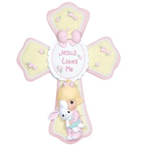 Jesus Loves Me. Cross With Stand