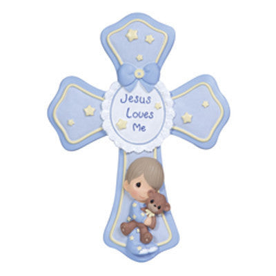 Jesus Loves Me Cross With Stand. Boy - Image 2