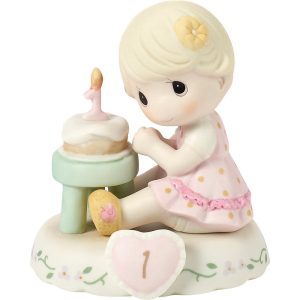 Growing In Grace. Age 1. Blonde Girl Figurine
