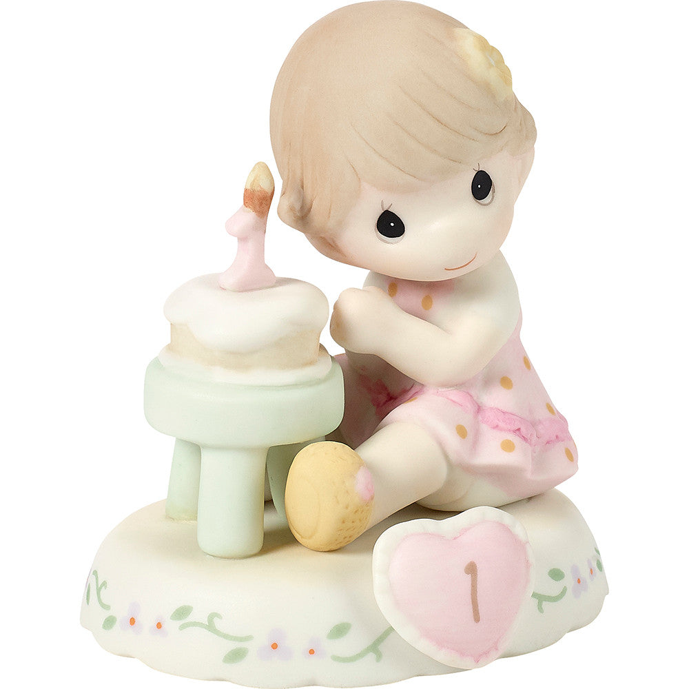 Growing In Grace. Age 1. Brunette Girl Figurine - Image 3