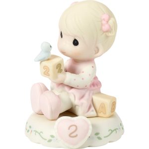 Growing In Grace. Age 2. Blonde Girl Figurine