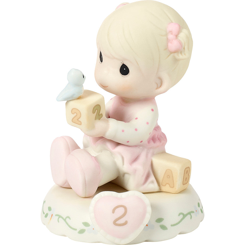 Growing In Grace. Age 2. Blonde Girl Figurine