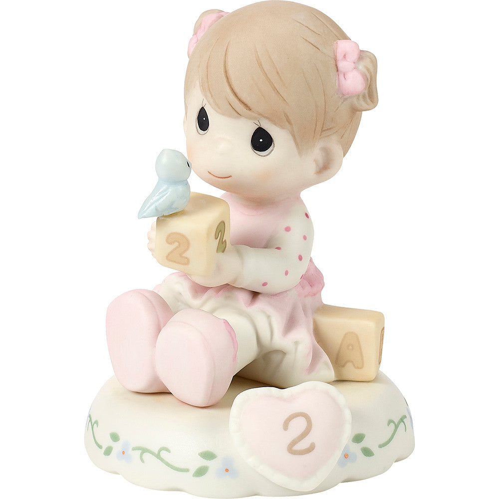 Growing In Grace. Age 2. Brunette Girl Figurine - Image 4