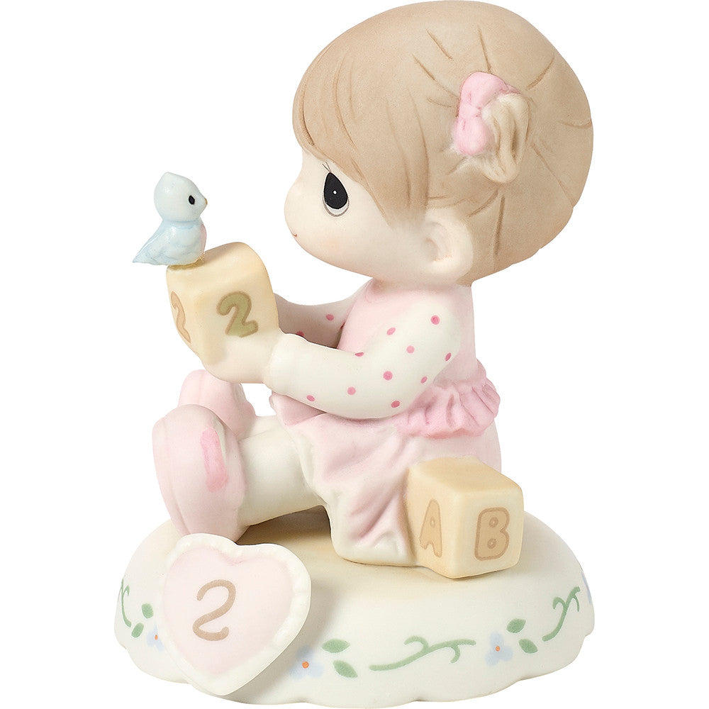 Growing In Grace. Age 2. Brunette Girl Figurine - Image 3