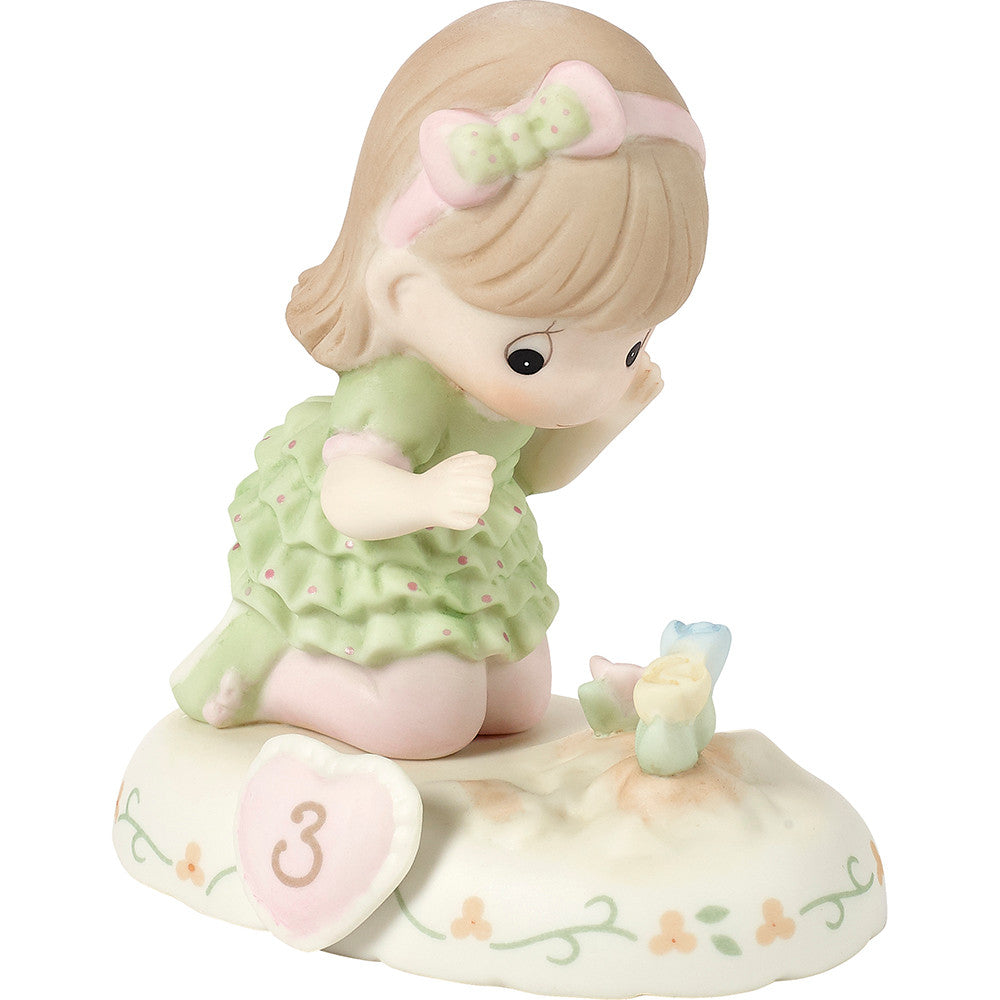 Growing In Grace. Age 3 Brunette Girl Figurine - Image 3