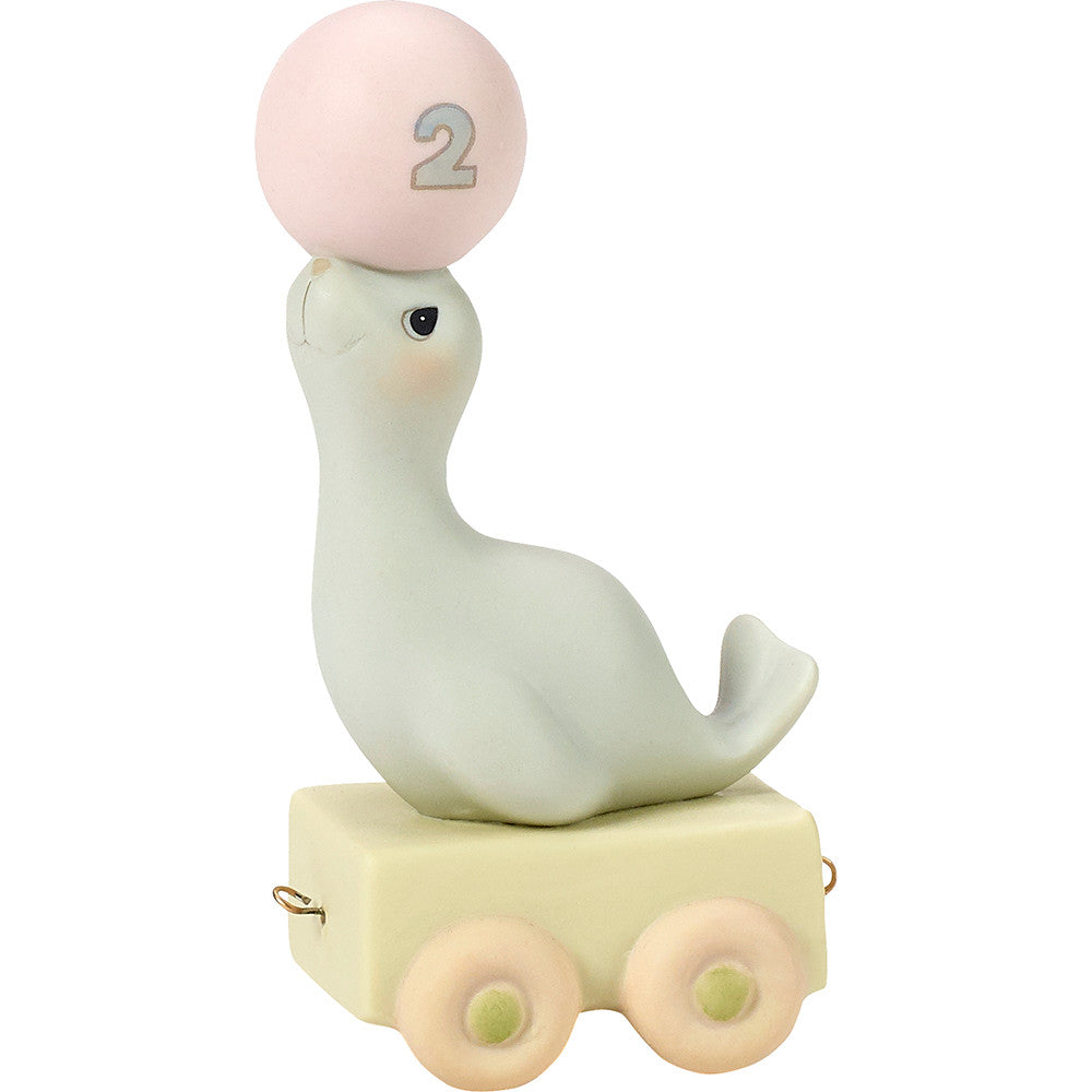 Birthday Train. Age 2. God Bless You On Your Birthday. Bisque Porcelain Figurine - Image 3