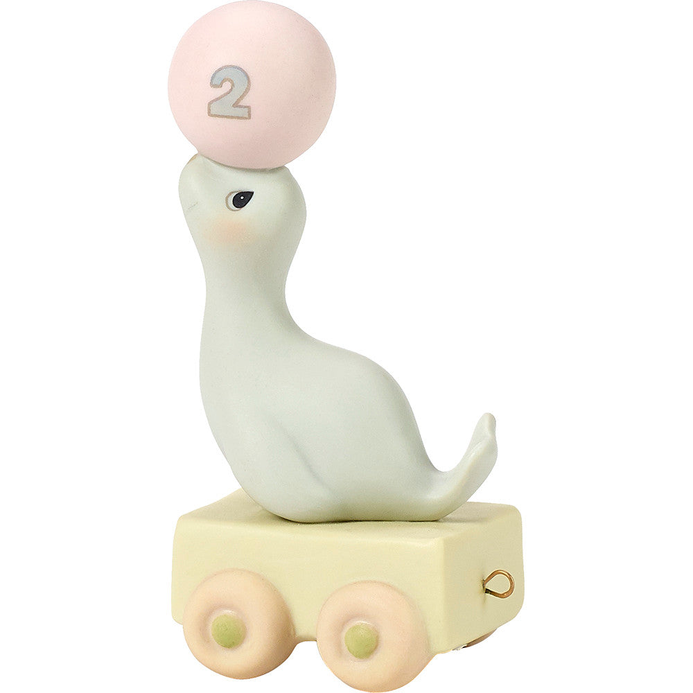 Birthday Train. Age 2. God Bless You On Your Birthday. Bisque Porcelain Figurine - Image 5