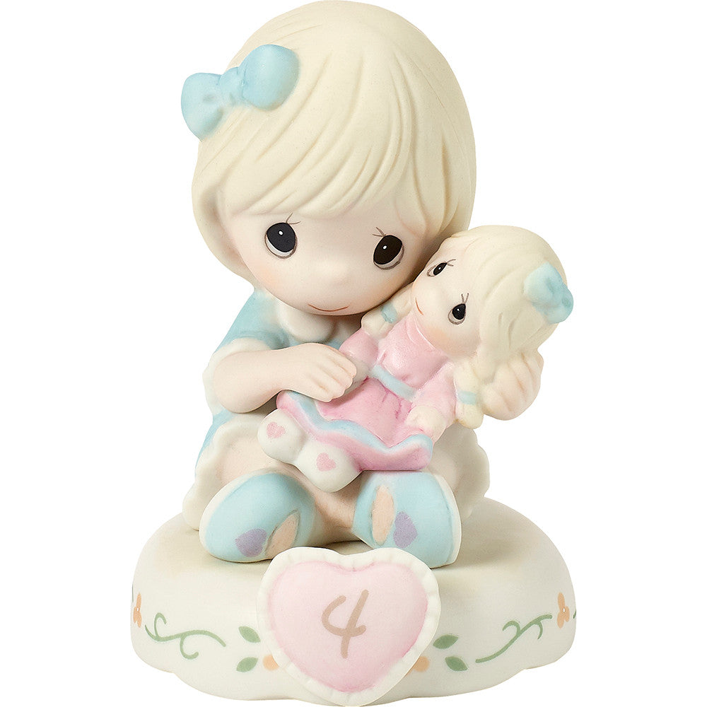 Growing In Grace. Age 4. Blonde Girl Figurine
