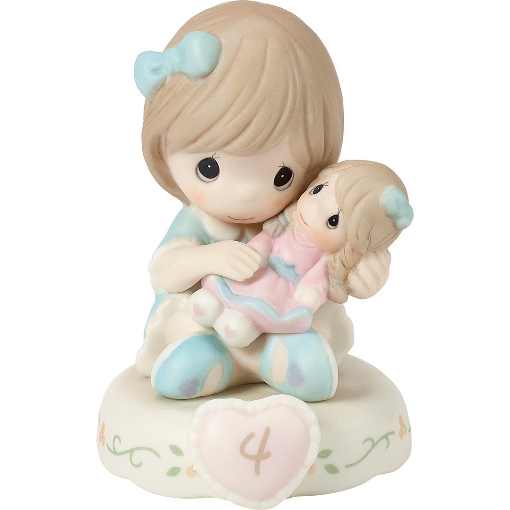 Growing In Grace. Age 4. Brunette Girl Figurine