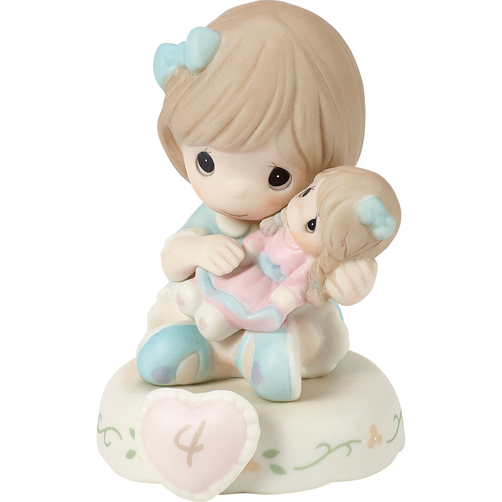 Growing In Grace. Age 4. Brunette Girl Figurine - Image 3