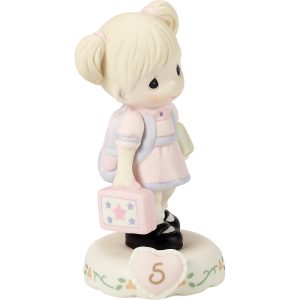 Growing In Grace. Age 5. Blonde Girl Figurine