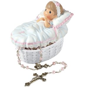 Baptized In His Name. Box With Rosary