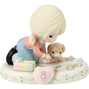Growing In Grace. Age 8. Blonde Girl Figurine