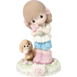 Growing In Grace. Age 12. Brunette Girl Figurine