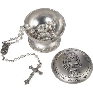 May His Light Shine In Your Heart Today And Always. Rosary Box With Rosary. Girl