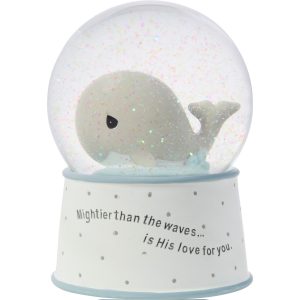 Mightier Than The Waves Whale Musical Snow Globe