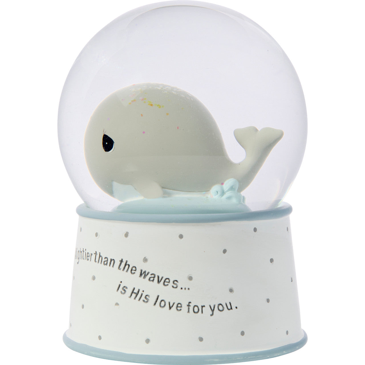 Mightier Than The Waves Whale Musical Snow Globe - Image 3