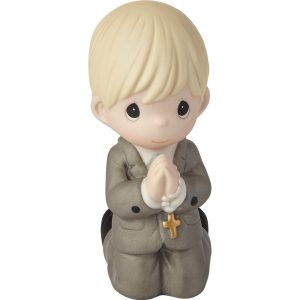 Remembrance Of My First Communion Boy Figurine. Blond