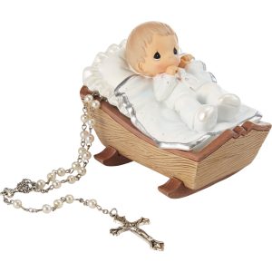 Cradled In His Love Boy Rosary Box with Rosary