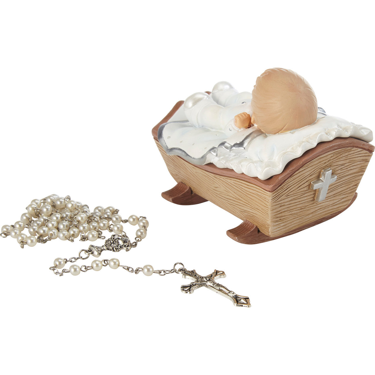 Cradled In His Love Boy Rosary Box with Rosary - Image 3
