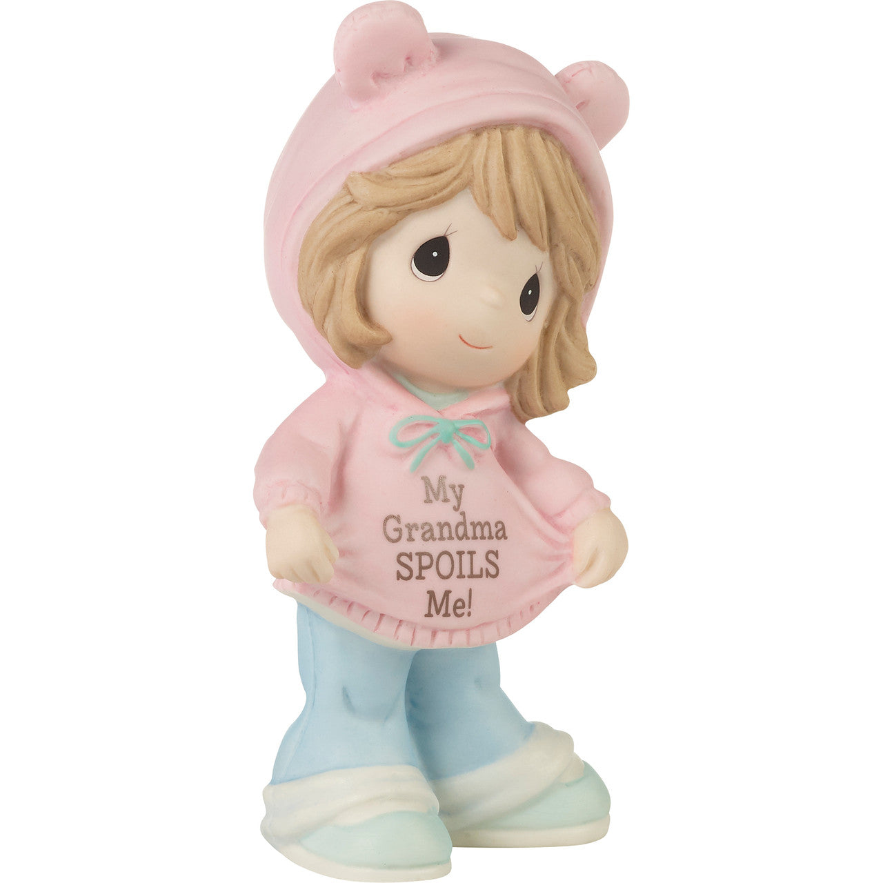 My Grandma Spoils Me Brunette Hair/Light Skin Girl Figurine - Image 3