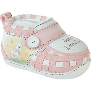 Jesus Loves Me Pink Bootie Bank