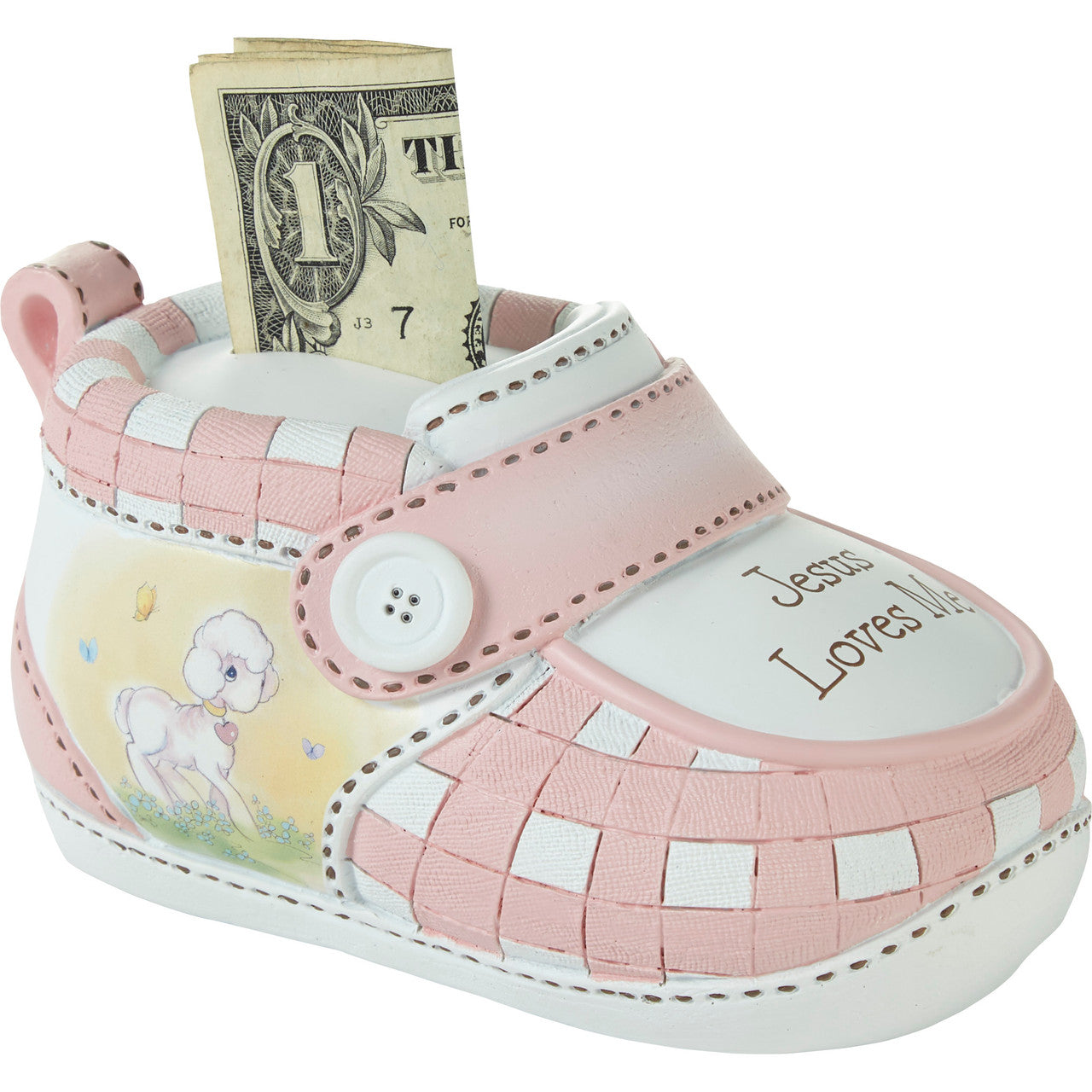Jesus Loves Me Pink Bootie Bank - Image 4