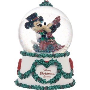 Merry Christmas. Sweetie Disney Mickey Mouse and Minnie Mouse Musical Snow Globe