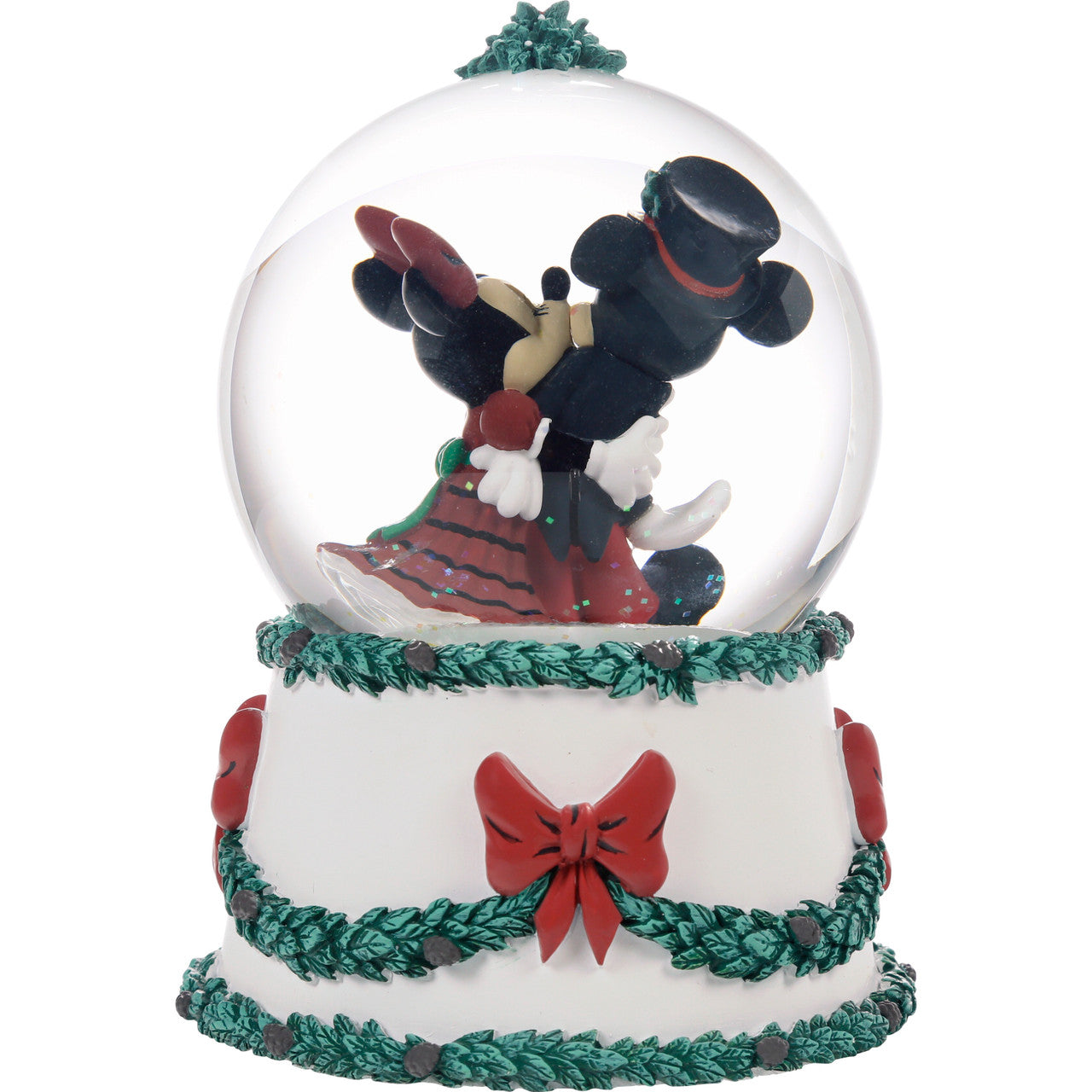 Merry Christmas. Sweetie Disney Mickey Mouse and Minnie Mouse Musical Snow Globe - Image 4