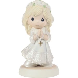 My First Communion Blonde Hair Girl Figurine