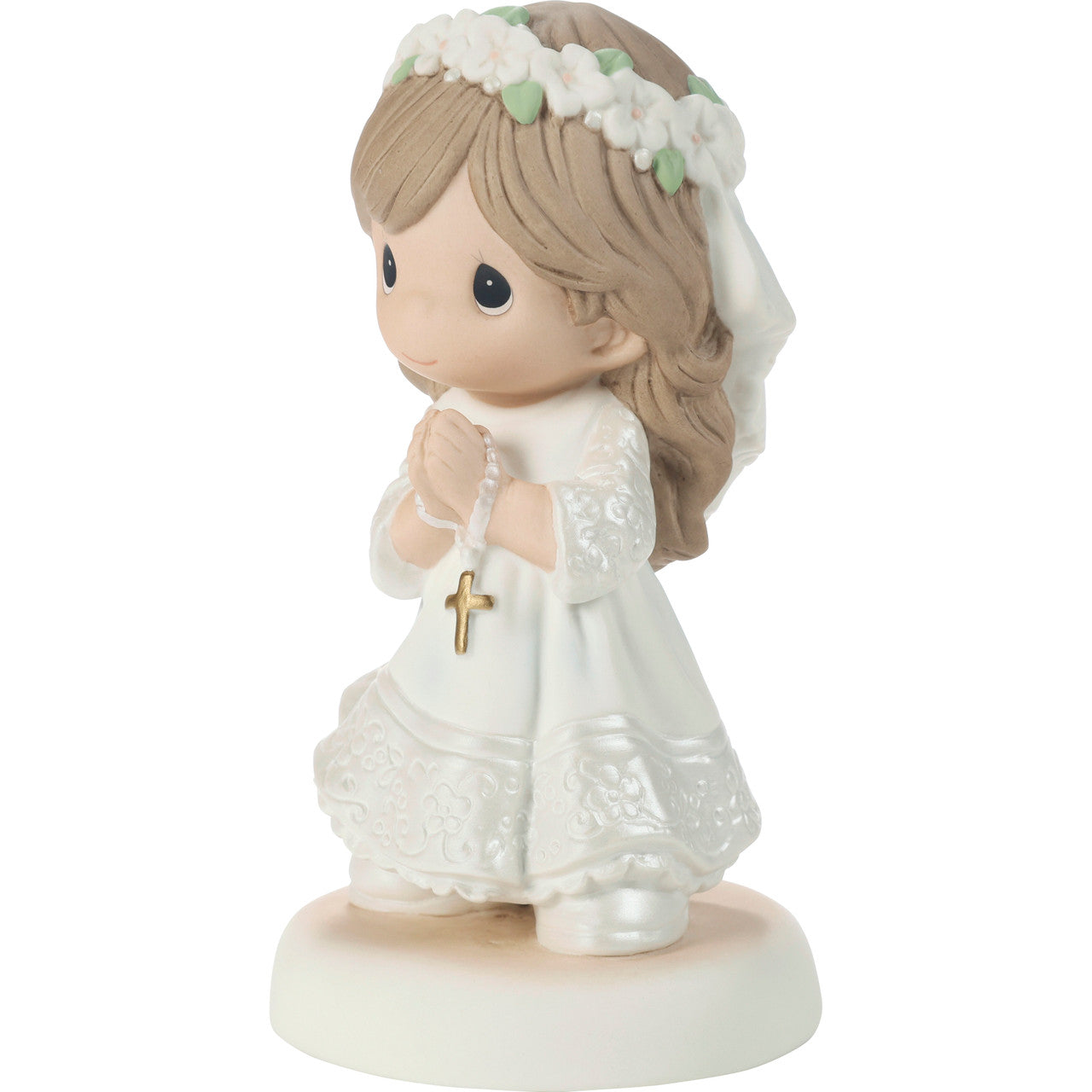 My First Communion Brunette Hair Girl Figurine - Image 3