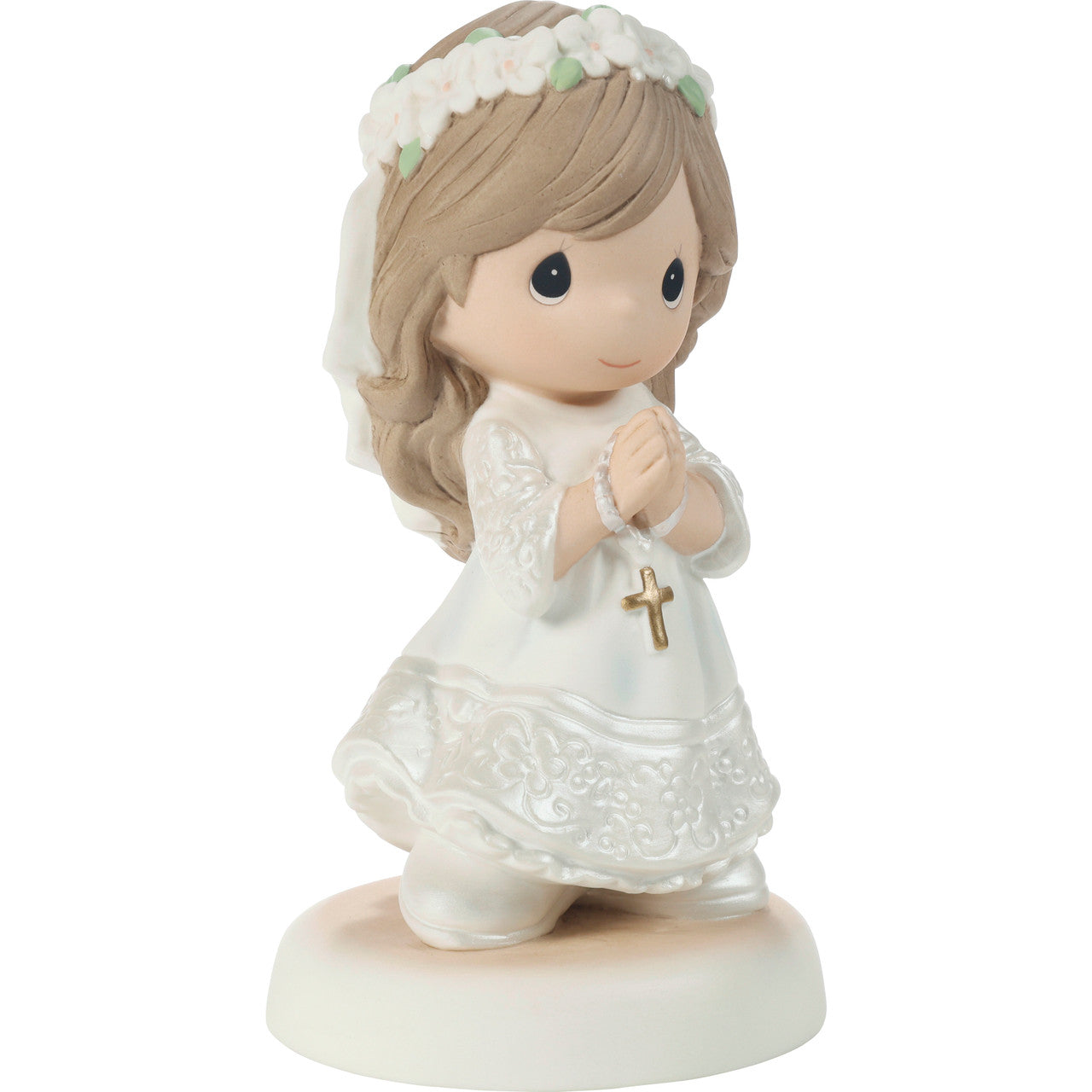 My First Communion Brunette Hair Girl Figurine - Image 4