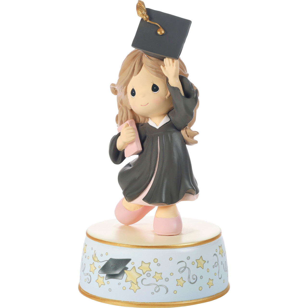 From Cap And Gown To New Horizons Brunette Girl/Black Gown Graduation Musical - Image 3