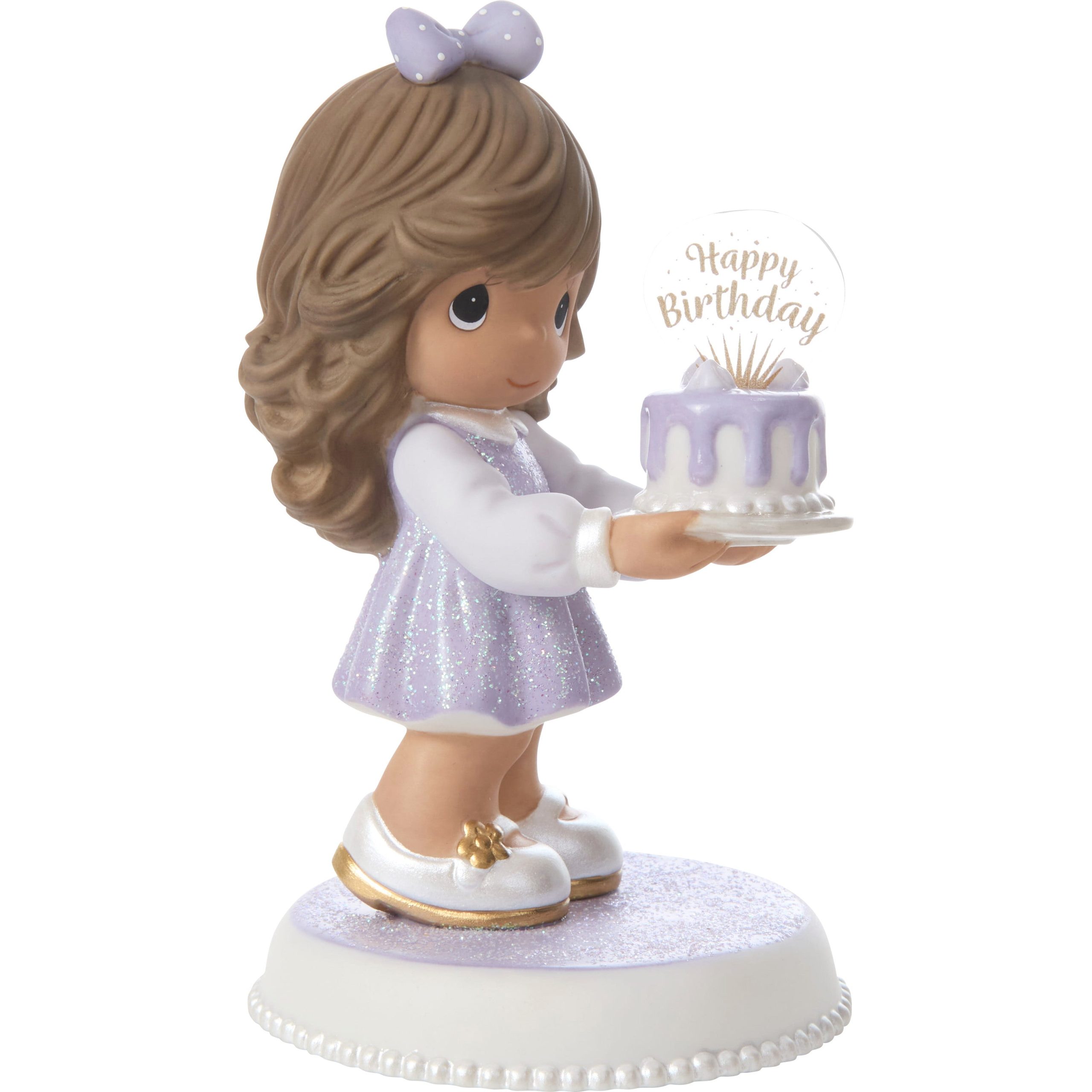 You're As Sweet As Can Be Brunette/Medium Skin Tone Birthday Figurine - Image 3
