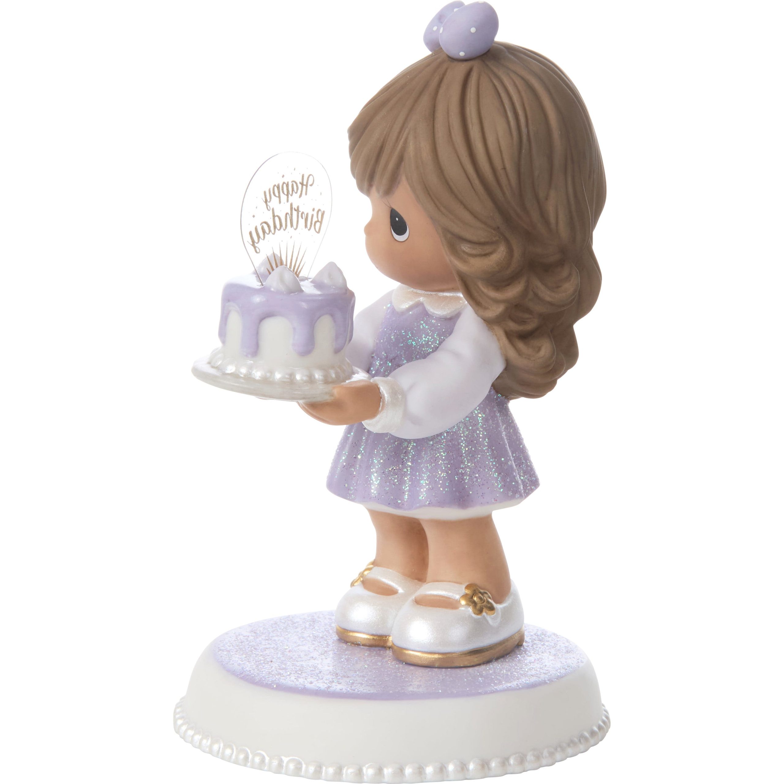 You're As Sweet As Can Be Brunette/Medium Skin Tone Birthday Figurine - Image 4