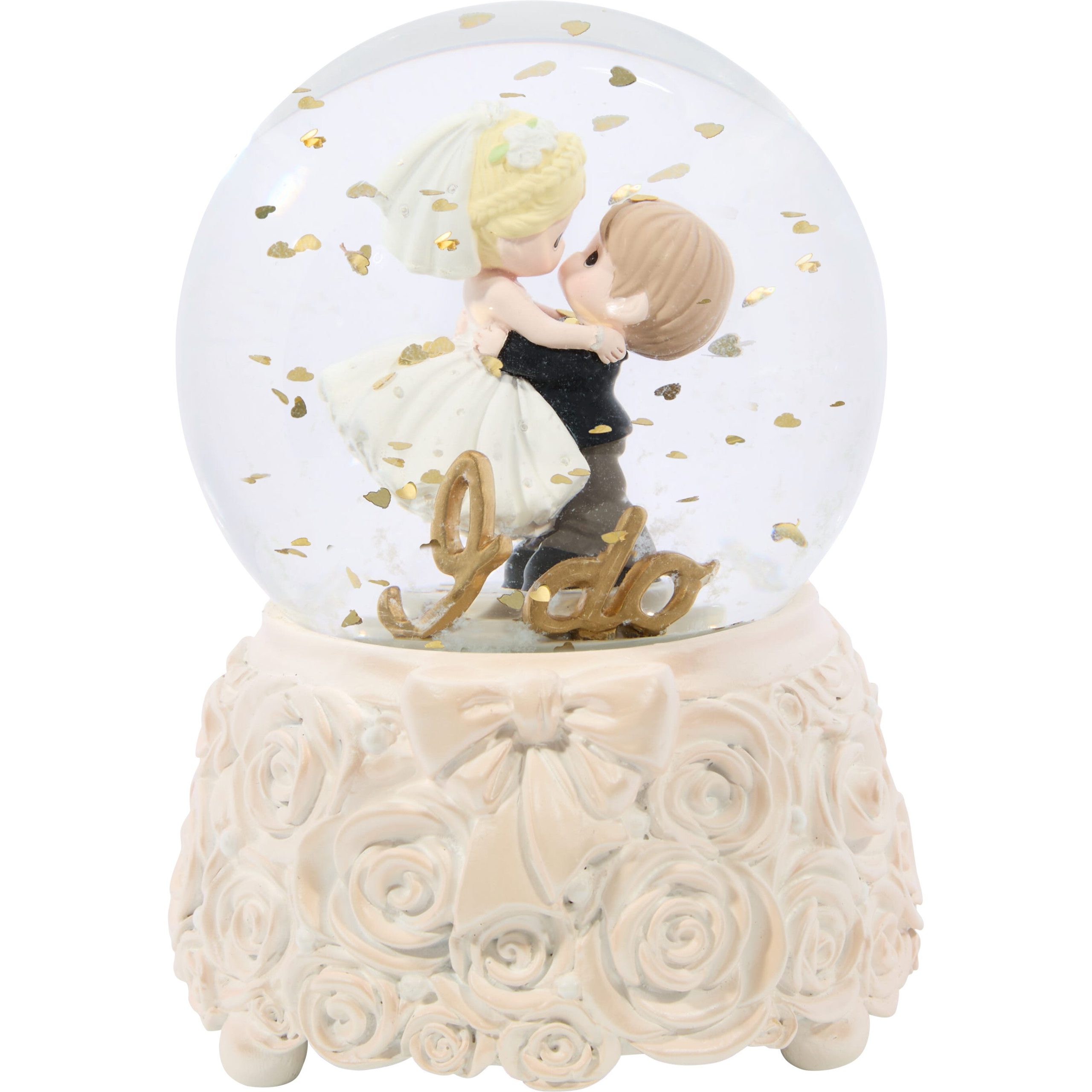 I Do. Today. Tomorrow. Always Wedding Couple Musical Snow Globe