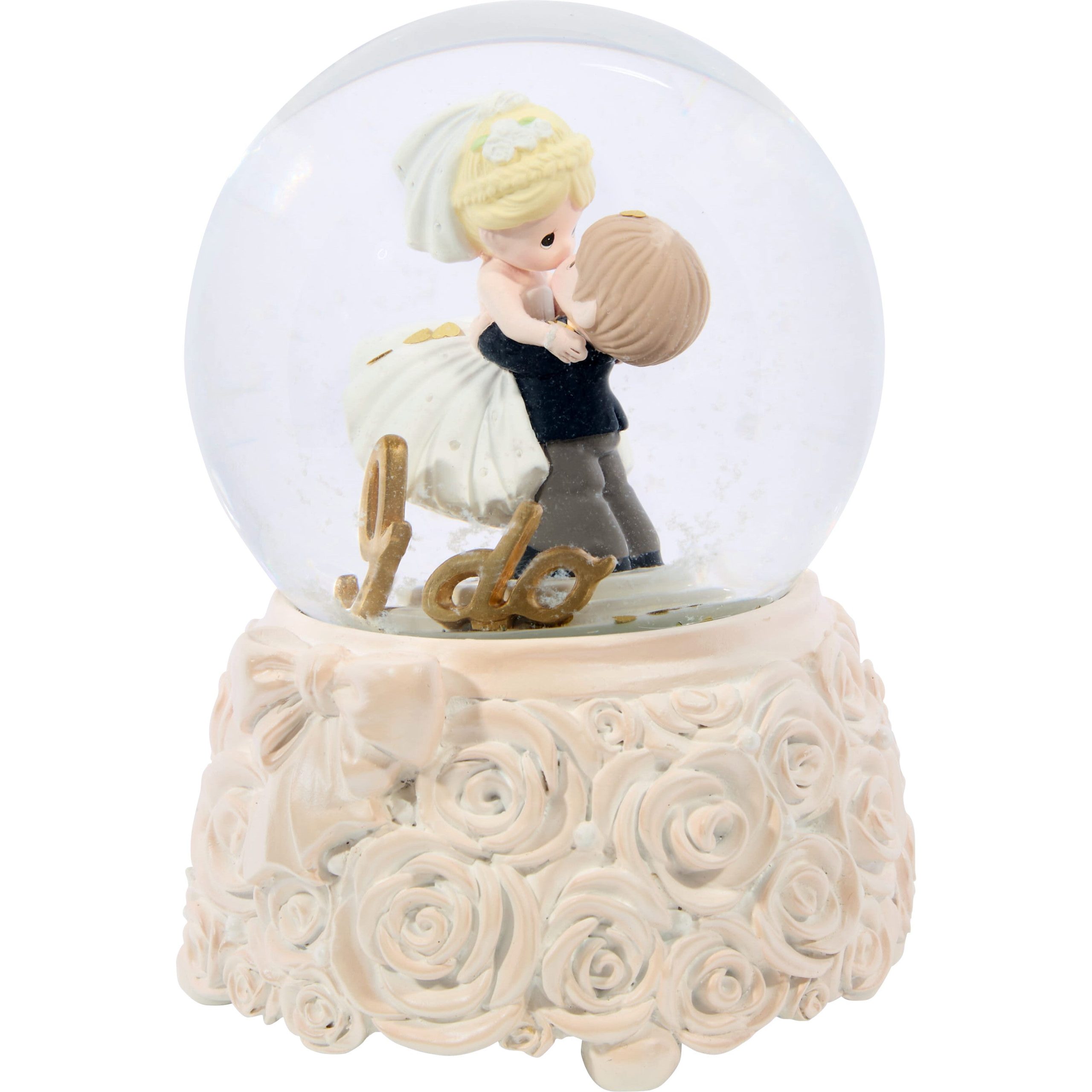 I Do. Today. Tomorrow. Always Wedding Couple Musical Snow Globe - Image 3