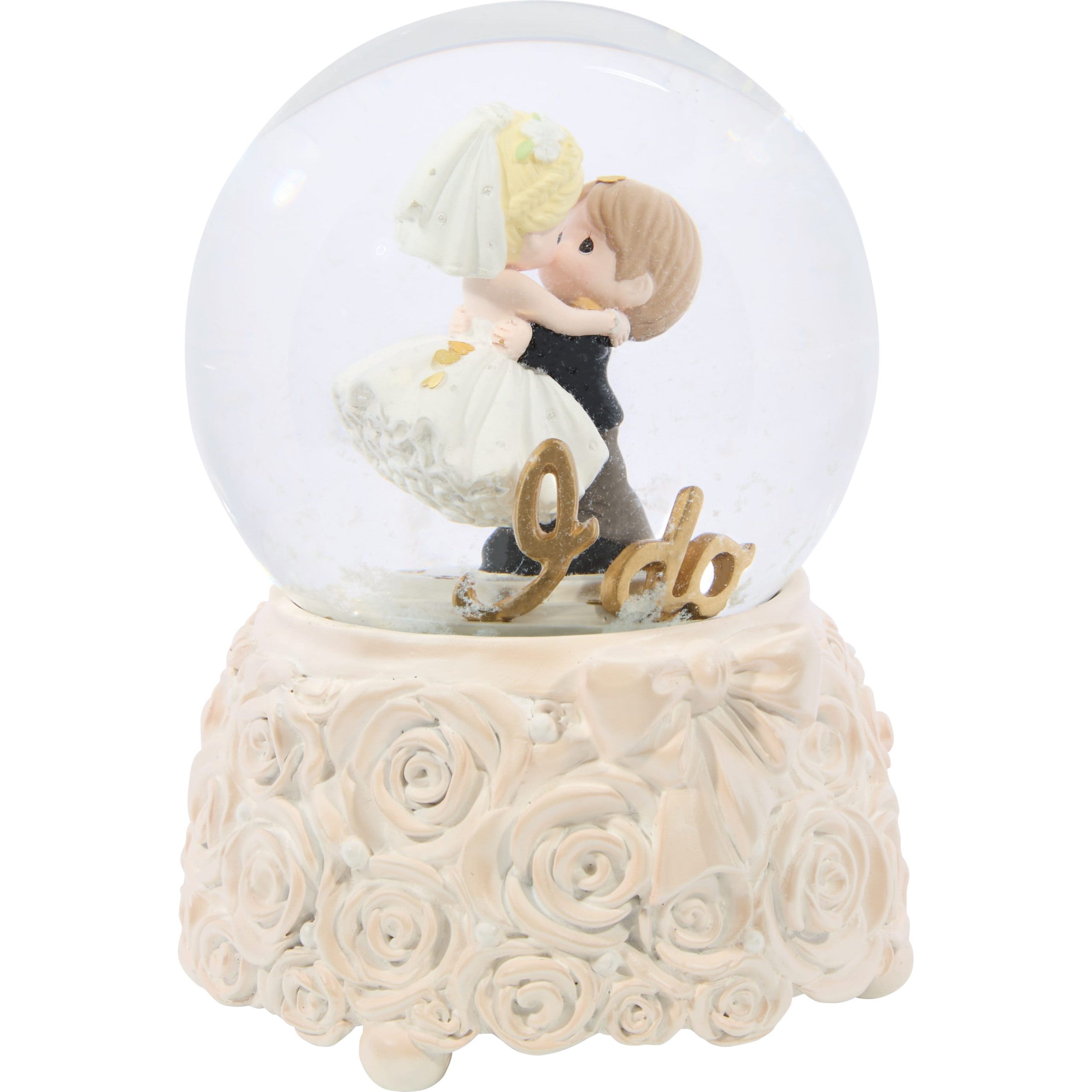 I Do. Today. Tomorrow. Always Wedding Couple Musical Snow Globe - Image 4