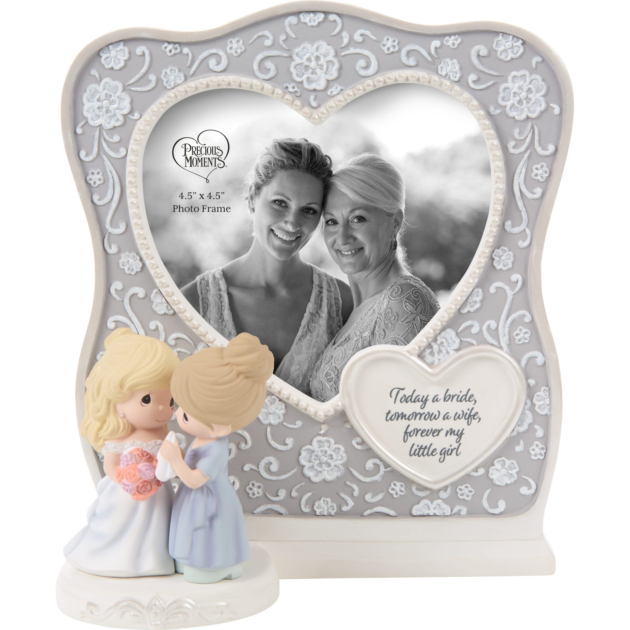 Today A Bride. Tomorrow A Wife. Forever My Little Girl Mom And Bride Photo Frame - Image 3