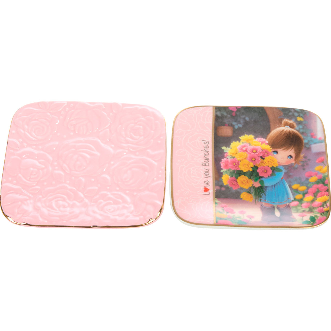 Love You Bunches! Trinket Trays. Girl. Set Of 2