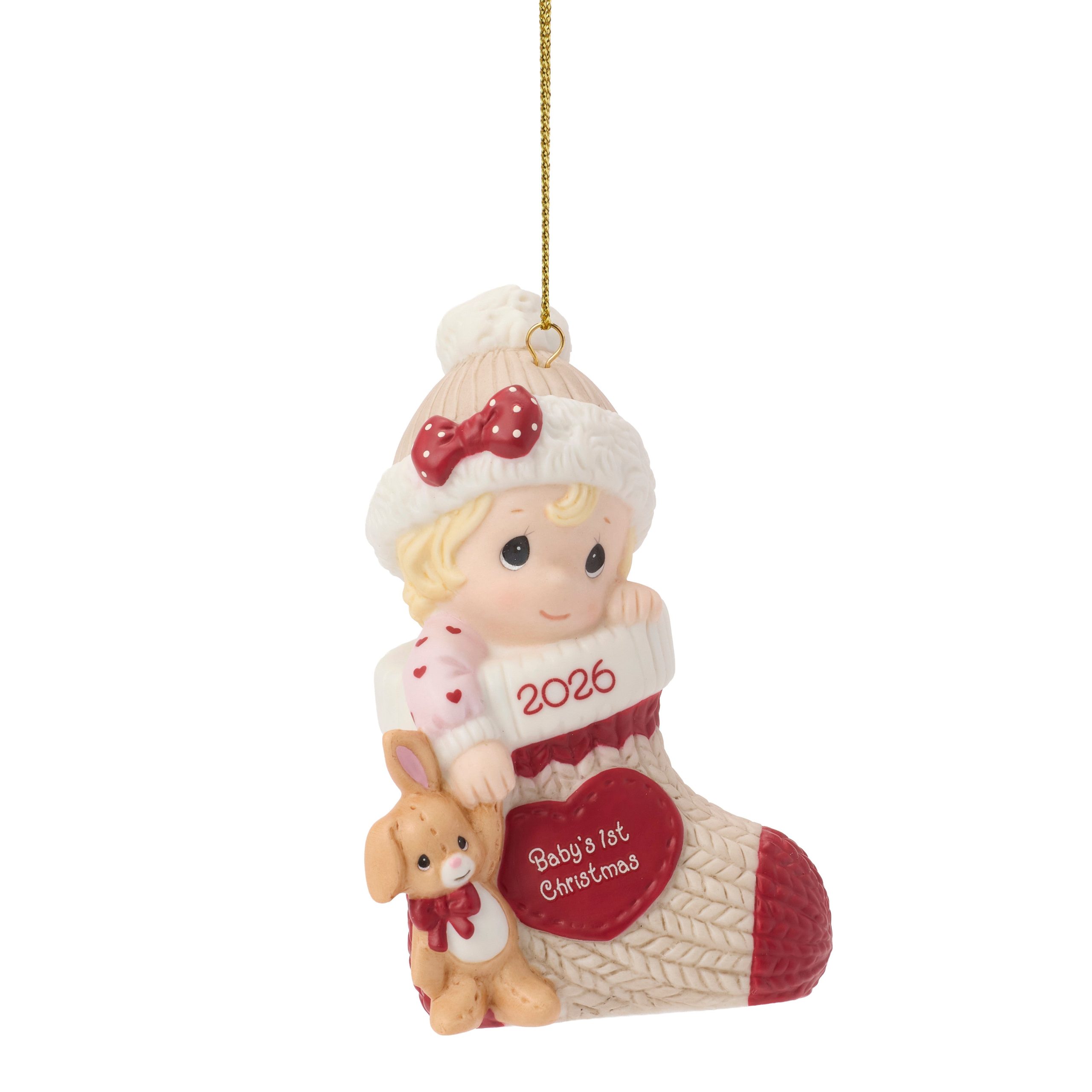 Baby's First Christmas 2026 Dated Baby Girl Ornament - Image 2