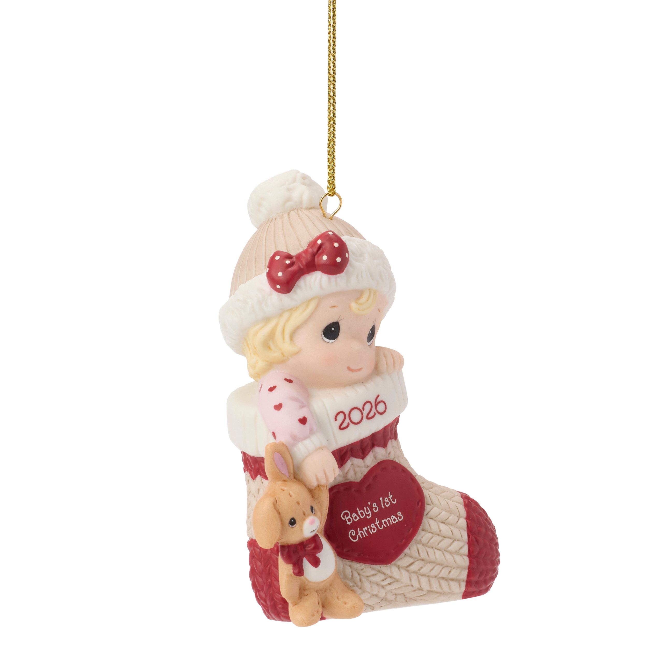Baby's First Christmas 2026 Dated Baby Girl Ornament - Image 3