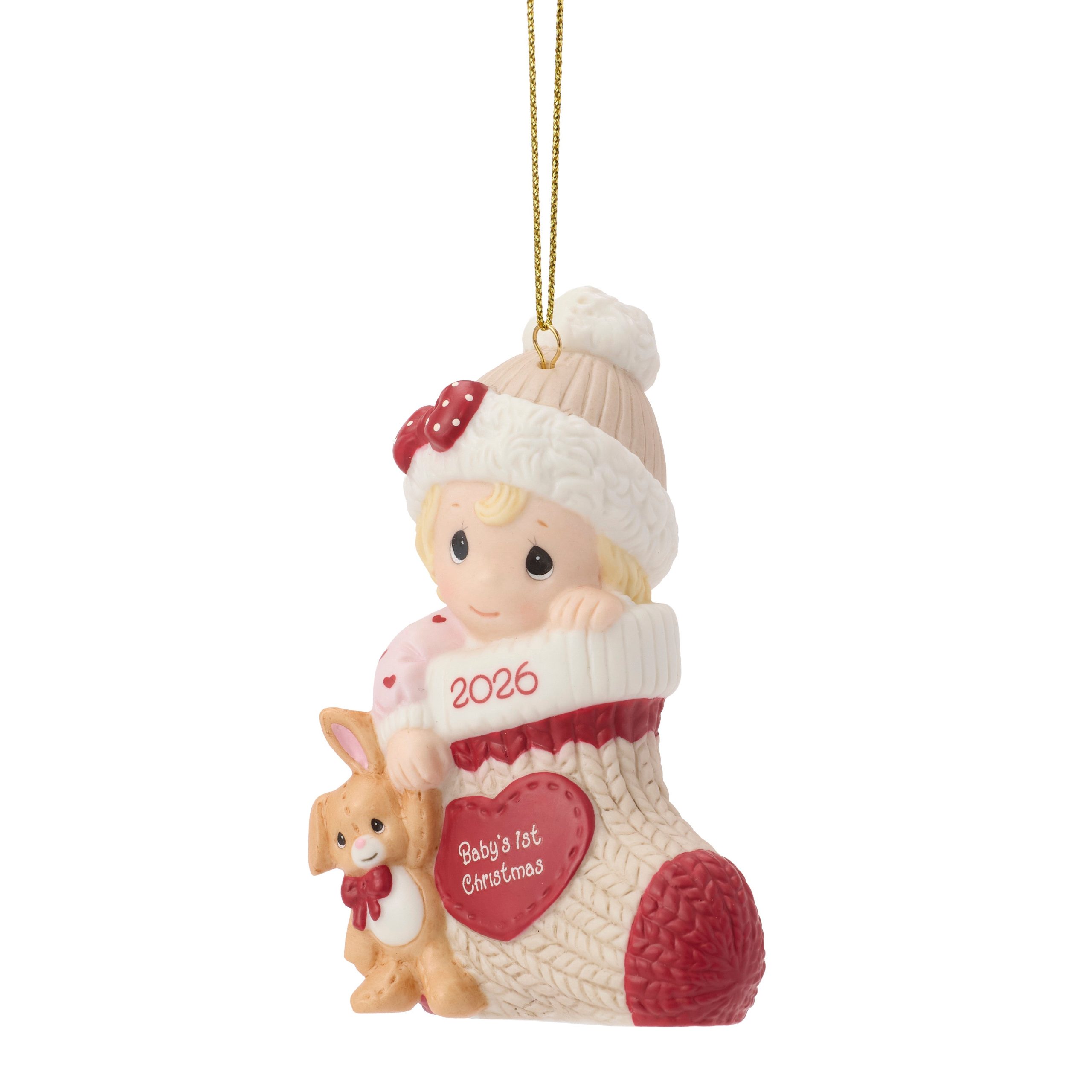 Baby's First Christmas 2026 Dated Baby Girl Ornament - Image 4