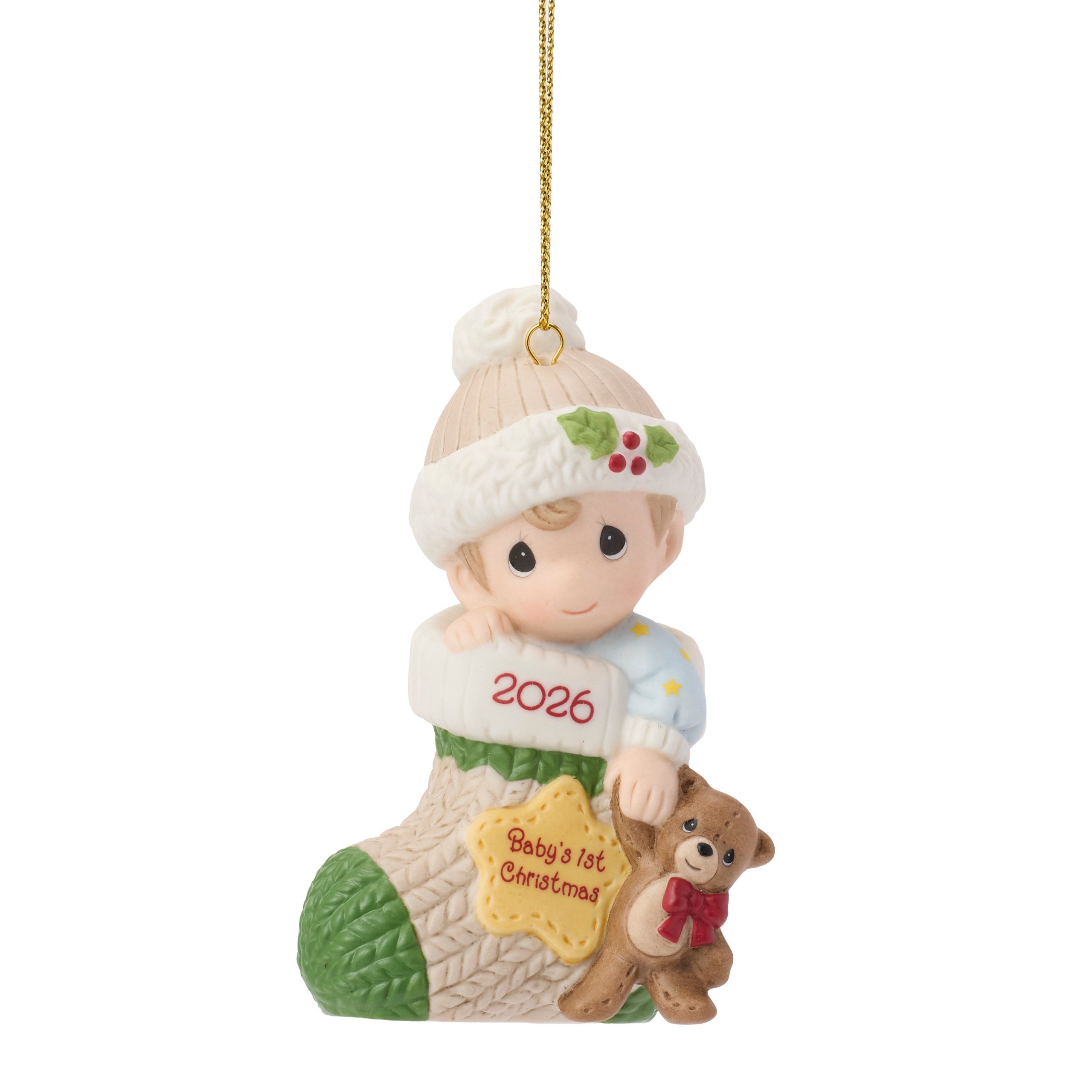 Baby's First Christmas 2026 Dated Baby Boy Ornament