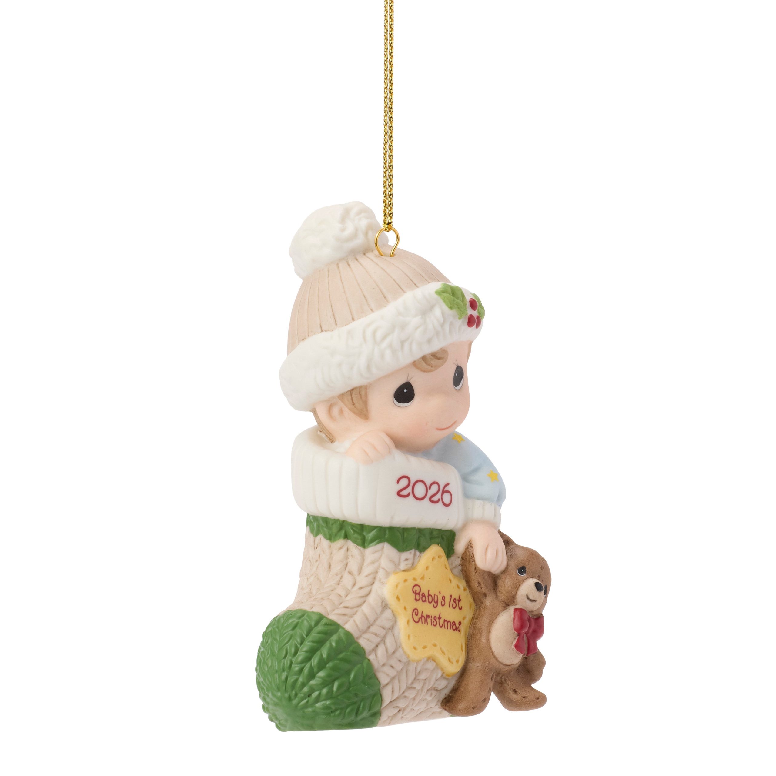 Baby's First Christmas 2026 Dated Baby Boy Ornament - Image 4