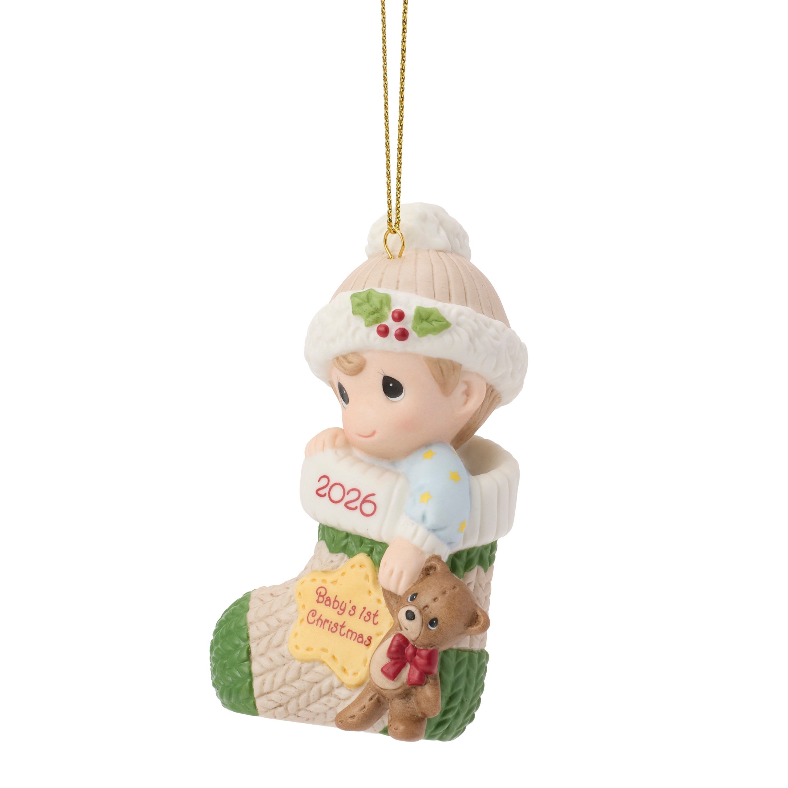 Baby's First Christmas 2026 Dated Baby Boy Ornament - Image 2