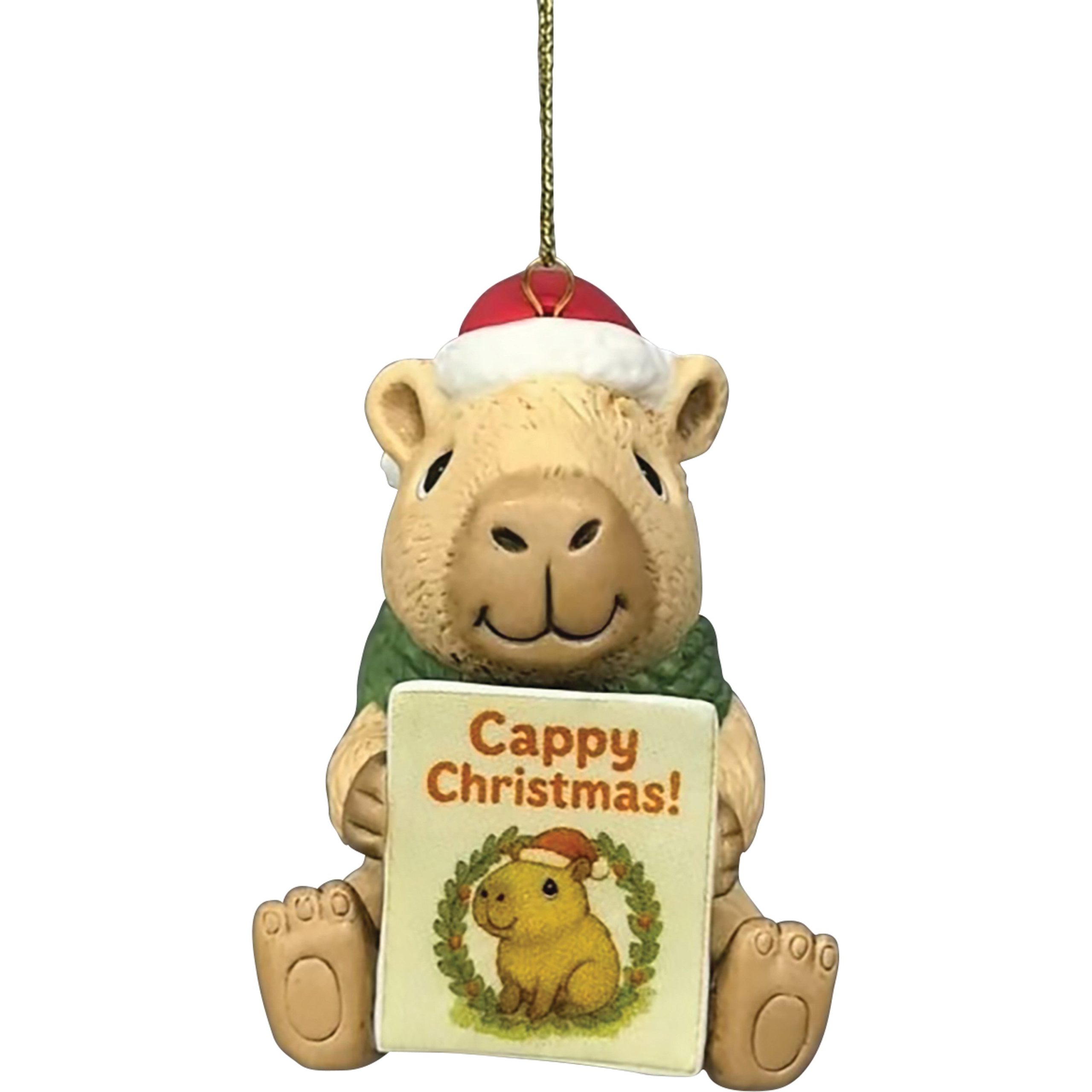 Cappy Christmas Capybara Ornament