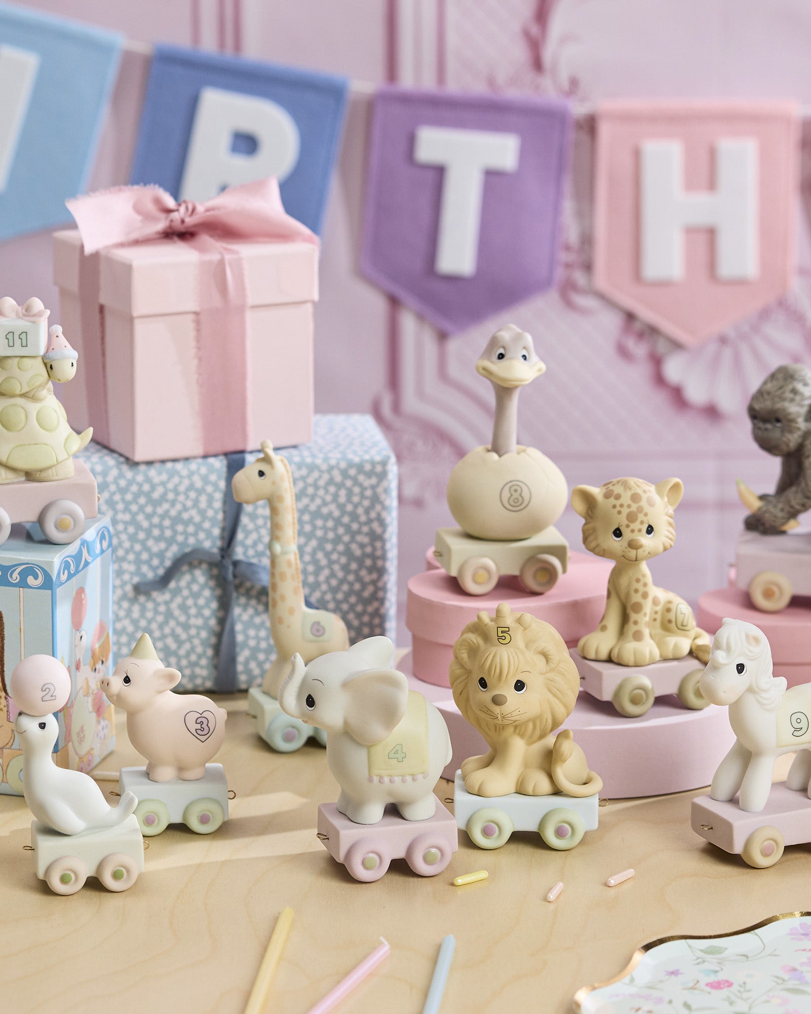 Birthday Train. Age 1. Happy Birthday Little Lamb Figurine - Image 6